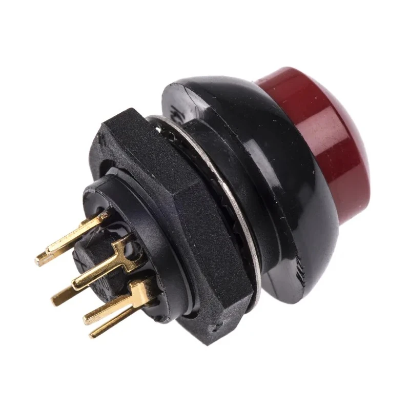 Otto Illuminated Push Button Switch, Momentary, Panel Mount, SPDT Contact, Red LED, IP68S Rated, 28 V dc 115 V LP9-21231F21