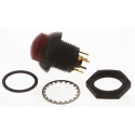 Otto Illuminated Push Button Switch, Momentary, Panel Mount, SPDT Contact, Red LED, IP68S Rated, 28 V dc 115 V LP9-21231F21