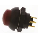 Otto Illuminated Push Button Switch, Momentary, Panel Mount, SPDT Contact, Red LED, IP68S Rated, 28 V dc 115 V LP9-21231F21