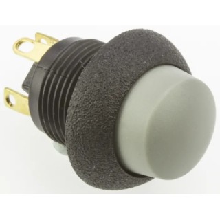 Otto P9 Series Momentary Push Button Switch, Panel Mount, SPDT, 0.5 x 0.5 in Cutout, Black LED, IP64, 28V DC 115V P9-613128