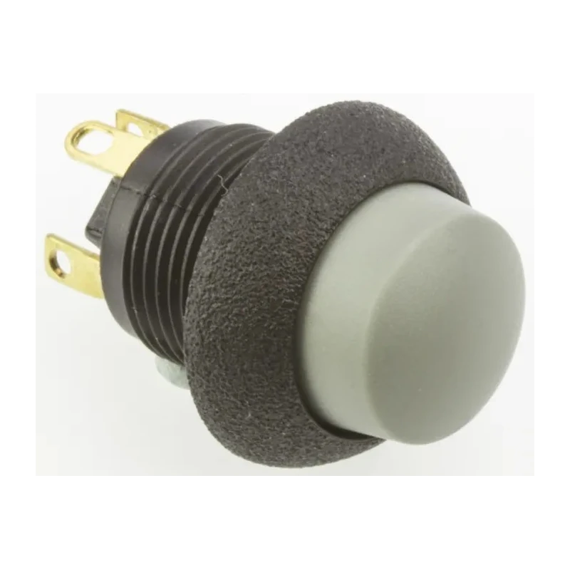 Otto P9 Series Momentary Push Button Switch, Panel Mount, SPDT, 0.5 x 0.5 in Cutout, Black LED, IP64, 28V DC 115V P9-613128