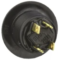 Otto P9 Series Momentary Push Button Switch, Panel Mount, SPDT, 0.5 x 0.5 in Cutout, Black LED, IP64, 28V DC 115V P9-613128