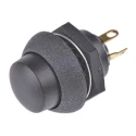 Otto Push Button Switch Momentary, Panel Mount, 0.5 x 0.5 in Cutout, SPDT Contact, Grey LED, IP64 Rated, 28V DC P9-613122