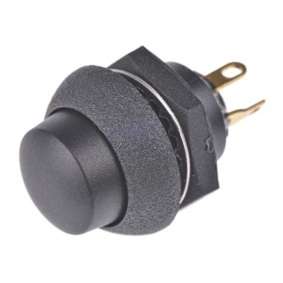 Otto Push Button Switch Momentary, Panel Mount, 0.5 x 0.5 in Cutout, SPDT Contact, Grey LED, IP64 Rated, 28V DC P9-613122
