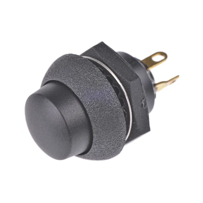 Otto Push Button Switch Momentary, Panel Mount, 0.5 x 0.5 in Cutout, SPDT Contact, Grey LED, IP64 Rated, 28V DC P9-613122