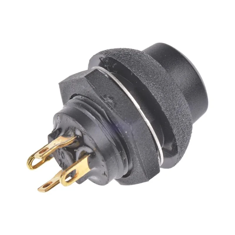 Otto Push Button Switch Momentary, Panel Mount, 0.5 x 0.5 in Cutout, SPDT Contact, Grey LED, IP64 Rated, 28V DC P9-613122
