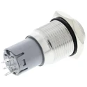 RS PRO Push Button Switch Momentary Panel Mount SPDT 16 mm Cutout White LED IP65 IP67 250 V AC 811-8370