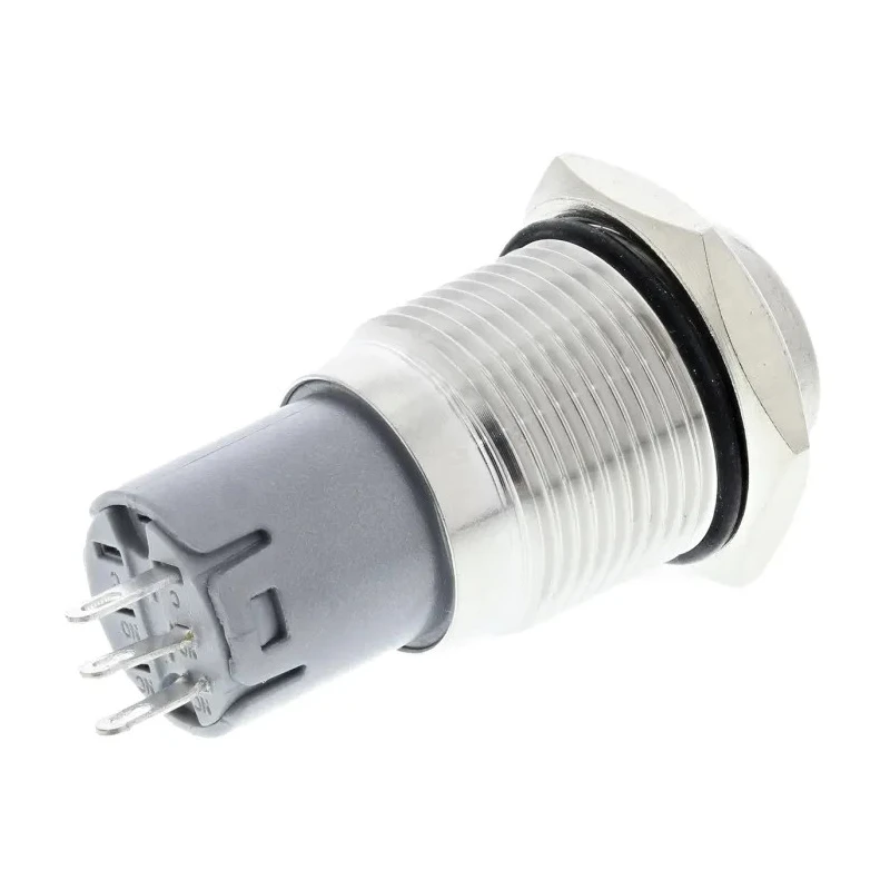 RS PRO Push Button Switch Momentary Panel Mount SPDT 16 mm Cutout White LED IP65 IP67 250 V AC 811-8370