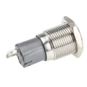 RS PRO Push Button Switch, Latching, Panel Mount, 16 mm Cutout, SPDT Contact, White LED, IP65/IP67, 250 V AC, 3 A 811-8376