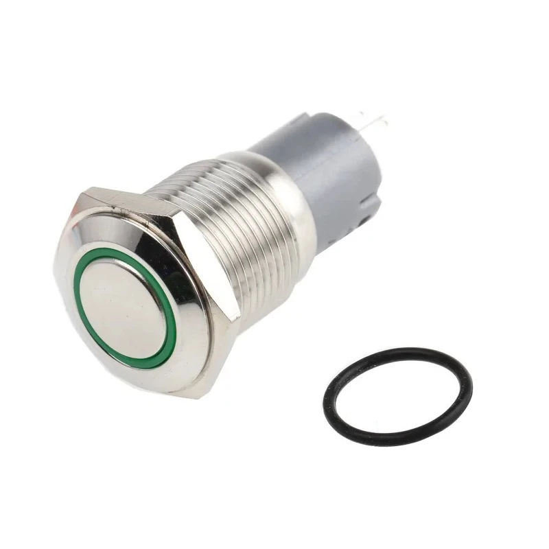 RS PRO Illuminated Push Button Switch, Latching, Panel Mount, 16 mm Cutout, SPDT, Green LED, IP65/IP67, 250 V AC 3A 811-8392