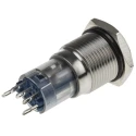 RS PRO Illuminated Push Button Switch, Latching Operation, Panel Mounted, 16 mm Cutout, SPDT Contact, Red LED, IP65 811-8411