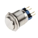 RS PRO Push Button Switch, Latching, Panel Mount, 22 mm Cutout, SPDT, White LED, IP65 IP67, 250V AC 5A 811-8474
