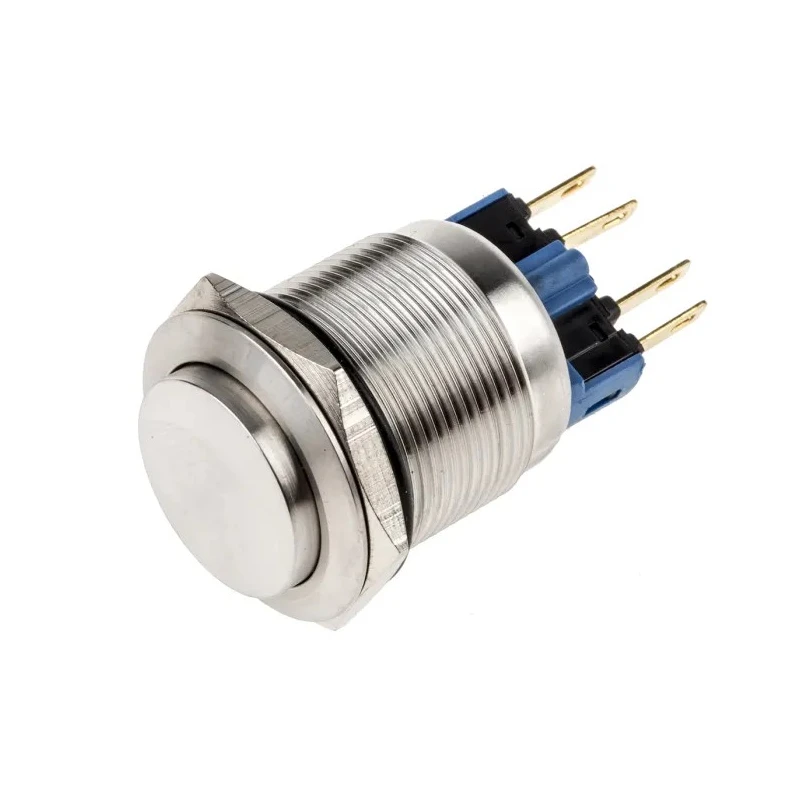 RS PRO Push Button Switch, Latching, Panel Mount, 22 mm Cutout, SPDT, White LED, IP65 IP67, 250V AC 5A 811-8474