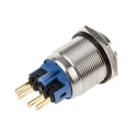 RS PRO Push Button Switch, Latching, Panel Mount, 22 mm Cutout, SPDT, White LED, IP65 IP67, 250V AC 5A 811-8474