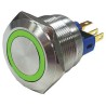 RS PRO Illuminated Push Button Switch, Latching, Panel Mount, 22 mm Cutout, SPDT, Green LED, IP65, IP67, 250 V AC 811-8493