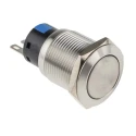RS PRO Push Button Switch Momentary SPDT Panel Mount Chrome LED IP65 IP67 250 V 5A 811-8572