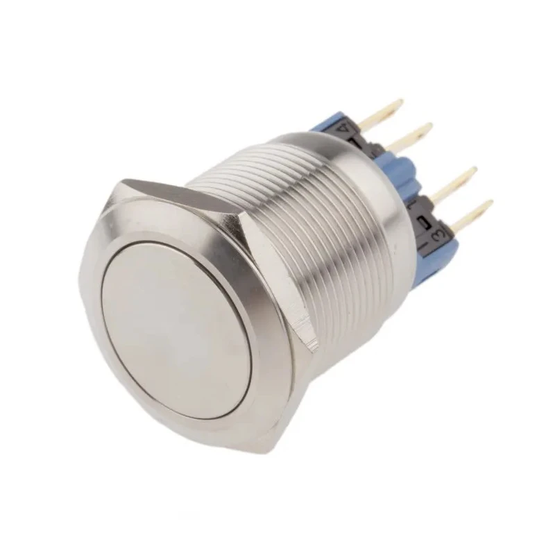 RS PRO Push Button Switch, Latching, Panel Mount, 22 mm Cutout, SPDT, White LED, IP65/IP67, 250V AC 5A 811-8477