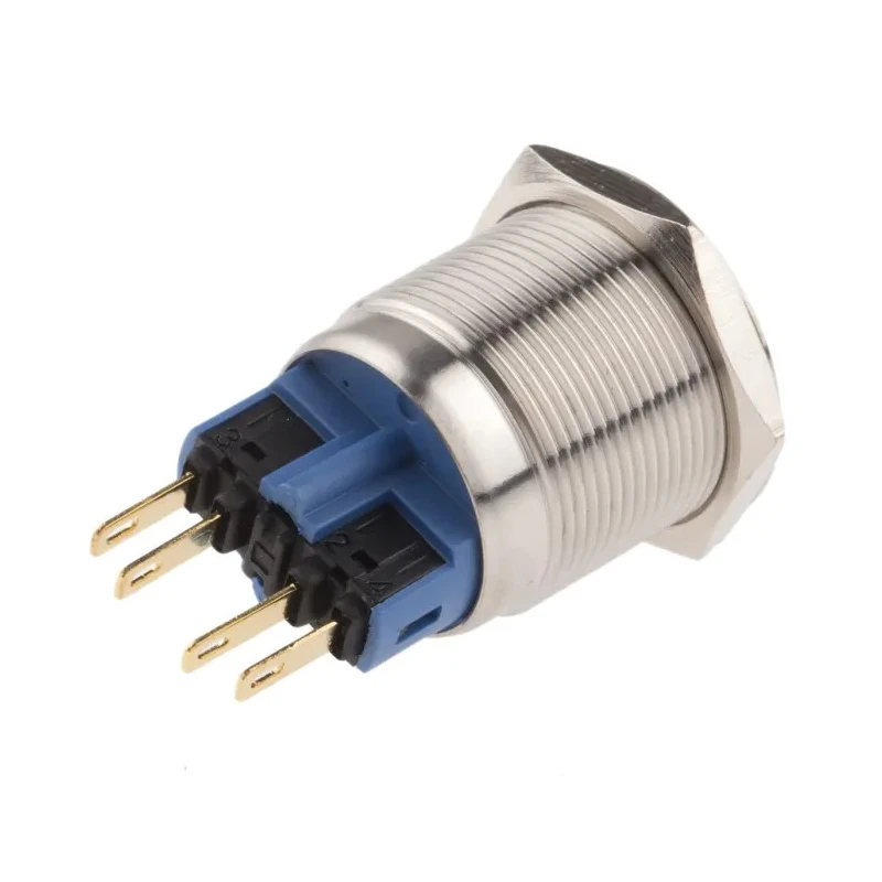 RS PRO Push Button Switch, Latching, Panel Mount, 22 mm Cutout, SPDT, White LED, IP65/IP67, 250V AC 5A 811-8477
