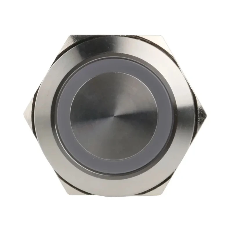 RS PRO Illuminated Push Button Switch, Latching, Panel Mount, 22 mm Cutout, SPDT, Blue LED, IP65, IP67, 250 V AC 5A 811-8496