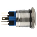 RS PRO Illuminated Push Button Switch, Latching, Panel Mount, 22 mm Cutout, SPDT, Blue LED, IP65, IP67, 250 V AC 5A 811-8496