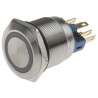 RS PRO Illuminated Latching Push Button Switch, Panel Mount, 22 mm Cutout, SPDT, Green LED, IP65/IP67, 250 V AC, 5A 811-8499