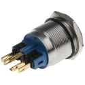RS PRO Illuminated Latching Push Button Switch, Panel Mount, 22 mm Cutout, SPDT, Green LED, IP65/IP67, 250 V AC, 5A 811-8499