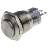 RS PRO Push Button Switch Momentary SPDT Panel Mount with 19 mm Cutout White LED IP65 IP67 250V 5A 811-8578