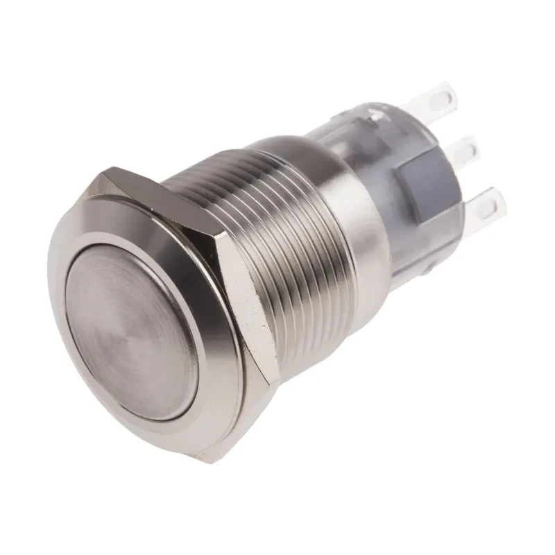 RS PRO Push Button Switch, Latching, Panel Mount, 19 mm Cutout, SPDT, White LED, IP65 IP67, 250 V AC 5 A 811-8575
