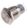 RS PRO Push Button Switch, Latching, Panel Mount, 19 mm Cutout, SPDT, White LED, IP65 IP67, 250 V AC 5 A 811-8575