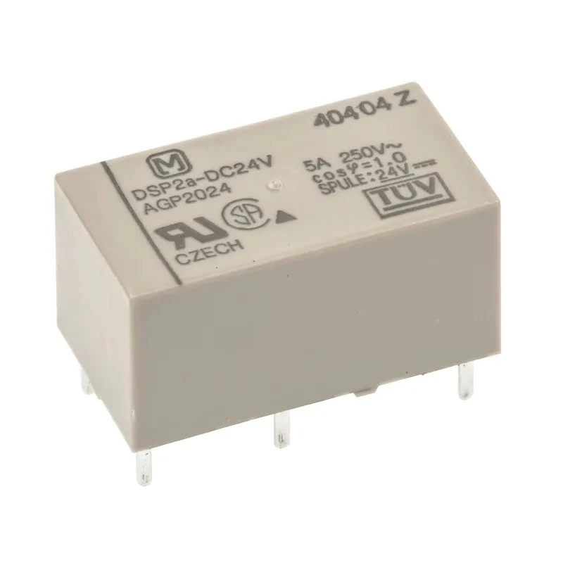 Panasonic PCB Power Relay 24V DC Coil, 5A Switching Current, DPST DSP2A24D