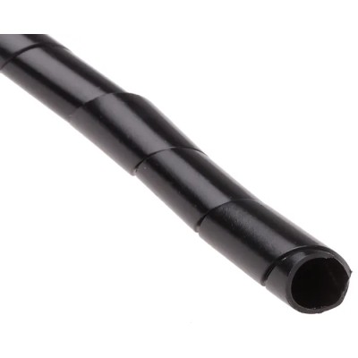 RS PRO Polyethylene Spiral Cable Wrap Black 12 mm Nominal Diameter 30.5 m Length 811-7642