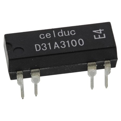 Celduc PCB Reed Relay with 5V DC Coil, SPST Contact Configuration, 100V DC Max, 0.5A Max, 500 Ω Coil Resistance D31A3100