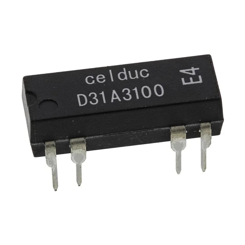 Celduc PCB Reed Relay with 5V DC Coil, SPST Contact Configuration, 100V DC Max, 0.5A Max, 500 Ω Coil Resistance D31A3100