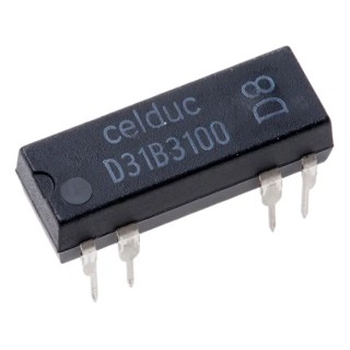Celduc Reed Relay, 5V DC Coil, SPNC Contact Configuration, 100V DC Max Voltage, 0.5A Max Current, 500 Ω Coil D31B3100