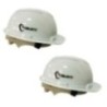 Robustt X Shree Jee Nape Type Adjusment-Safety White Helmet (Pack of 2)