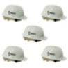 Robustt X Shree Jee Nape Type Adjusment-Safety White Helmet (Pack of 5)