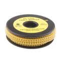 TE Connectivity RS PRO EC Slide-On Cable Marker, Black, Pre-printed '5', Fits 3-4.2 mm Cable Diameter, Yellow PVC 812-0812