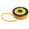 TE Connectivity EC Slide-On Cable Marker, Black Legend "3", Yellow PVC, 3-4.2 mm Cable Diameter, 4 mm Length 812-0815