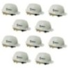 Robustt X Shree Jee Nape Type Adjusment-Safety White Helmet (Pack of 10)