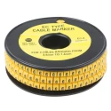 RS PRO EC Slide-On Cable Marker Black Pre-printed 6, 7.4 mm Cable, 3.6 mm Cable 812-0953