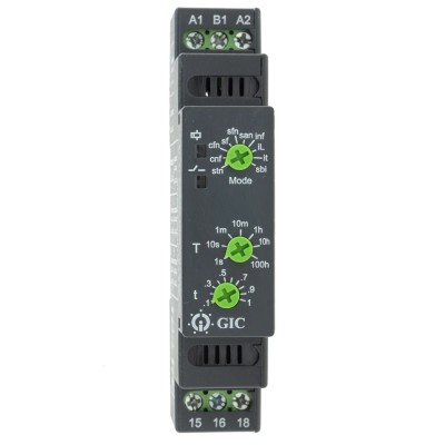 GIC DIN Rail Timer Relay, 1-Contact, 12 to 230 V dc, 12 V ac, 240 V ac, Time Range 0.1 s to 100 h, Multifunction 178-3459