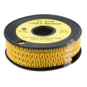 RS PRO EC Slide-On Cable Marker, Black Legend "A", Yellow Polyvinyl Chloride for 3.6 to 7.4 mm Cable Diameter 812-0963