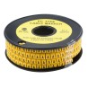 RS PRO EC Slide-On Cable Marker, Black Legend "A", Yellow Polyvinyl Chloride for 3.6 to 7.4 mm Cable Diameter 812-0963