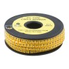 RS Pro EC Slide-On Cable Marker, Black Legend "7", Yellow PVC, 3.6 to 7.4 mm Cable Diameter, 5 mm Length 812-0957