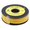 RS Pro EC Slide-On Cable Marker, Black Legend "D", Yellow Marker, 3.6 mm to 7.4 mm Cable Diameter, Polyvinyl 812-0979
