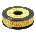 RS PRO EC Slide-On Cable Marker Black Pre-printed "9" Yellow Marker for 3.6mm to 7.4mm Cable 812-0969