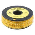 RS Pro EC Slide-On Cable Marker Black Pre-printed Legend "F" for 3.6 mm to 7.4 mm Cable Diameter 5 mm Length 812-0981