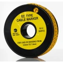 RS PRO EC Slide-On Cable Marker, Black Legend "Y", Yellow PVC Material, For 3.6 mm to 7.4 mm Cable Diameter 812-1045