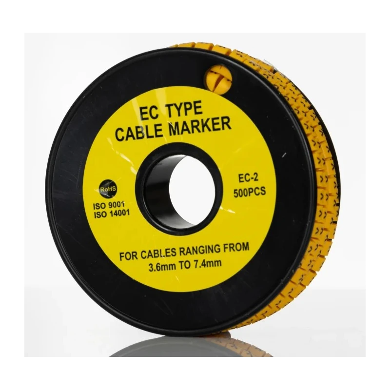 RS PRO EC Slide-On Cable Marker, Black Legend "Y", Yellow PVC Material, For 3.6 mm to 7.4 mm Cable Diameter 812-1045