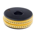 RS PRO Slide-On Cable Marker Black Pre-printed Legend "4" for 3.5 mm to 7 mm Cable 812-1085